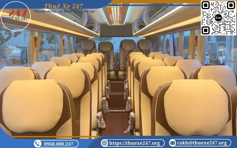 Thuê xe du lịch 29 chỗ đi Vũng Tàu Thaco đời mới